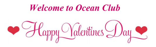 Valentine's Day Menu at the Ocean Club